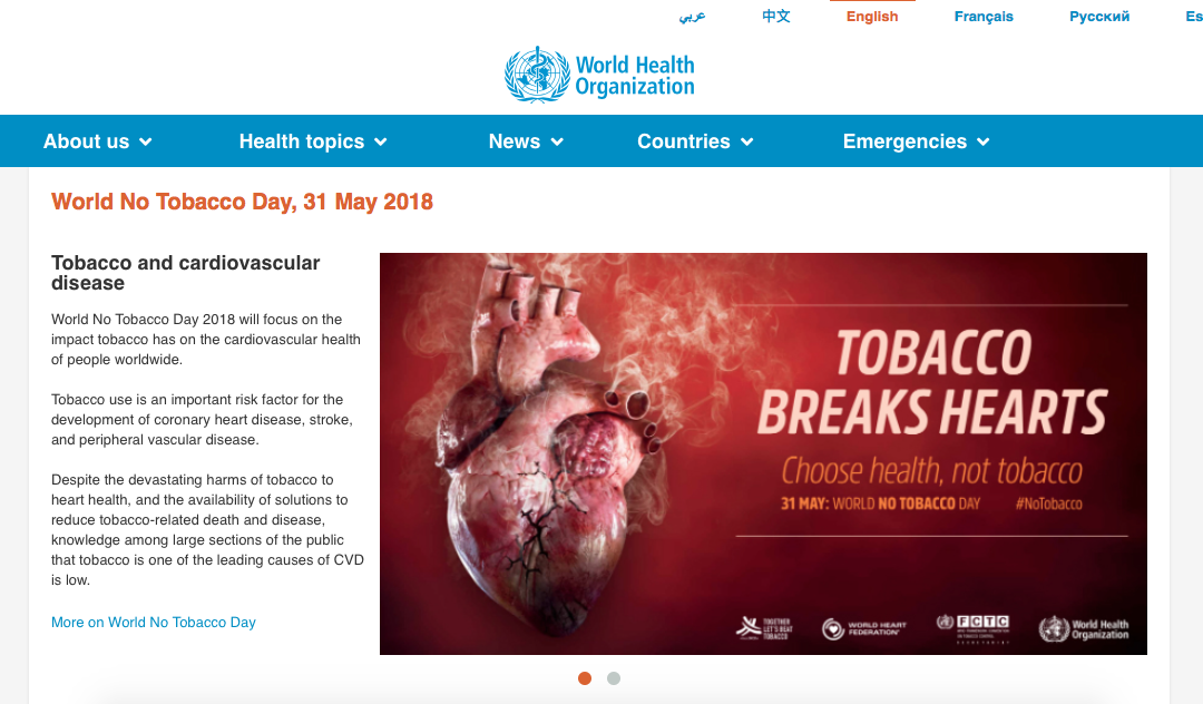 No smoking, be happy.. 31 maggio giornata mondiale contro il tabacco